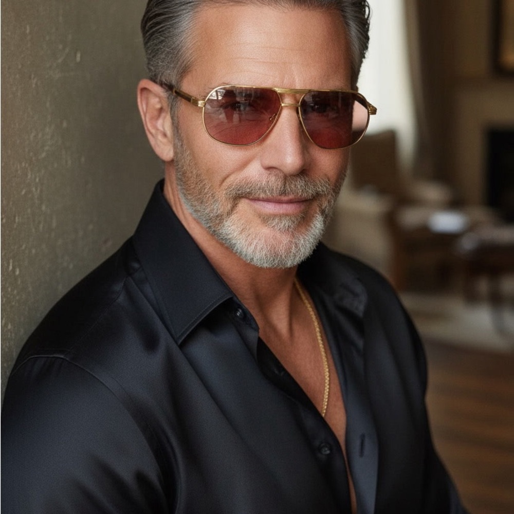 Men’s Gold  Porta Romana Sunglasses